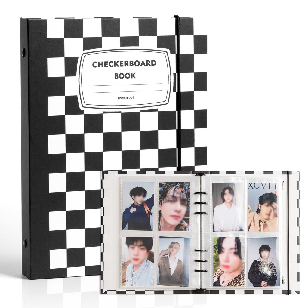 A5 Binder Kpop Photocard Holder Book 6 Ring Kpop Photo Card Binder 2.5 * 3.5 Inch Mini Photo Album With 240 Card Sleeves Pockets 30pcs Inner Page