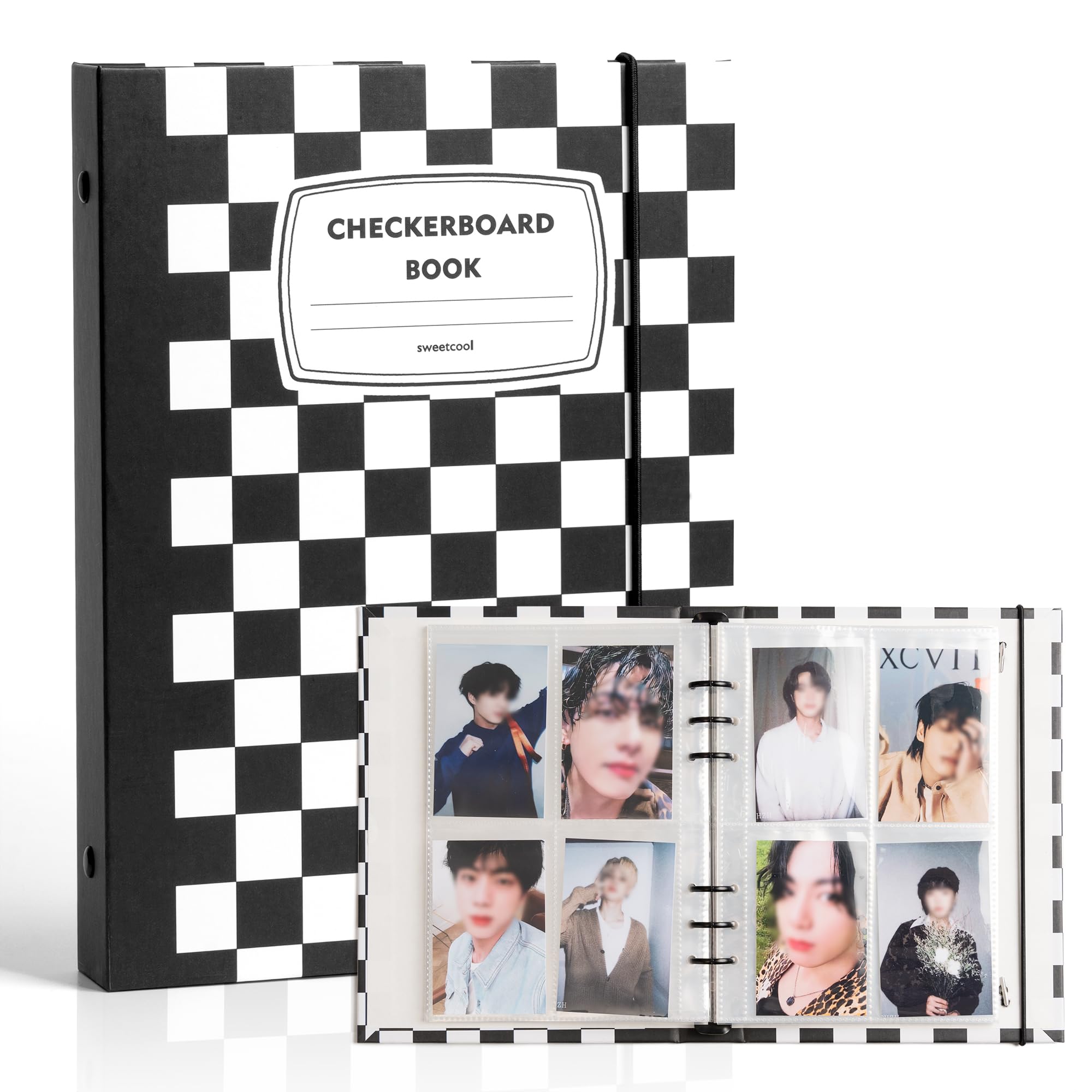 A5 Binder Kpop Photocard Holder Book 6 Ring Kpop Photo Card Binder 2.5 * 3.5 Inch Mini Photo Album With 240 Card Sleeves Pockets 30pcs Inner Page