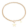 Kpop Fashion Steel Star Pendant Choker Necklace for Women