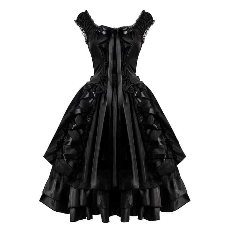Gothic High Waist Women's Dress - Middle Ages Renaissance