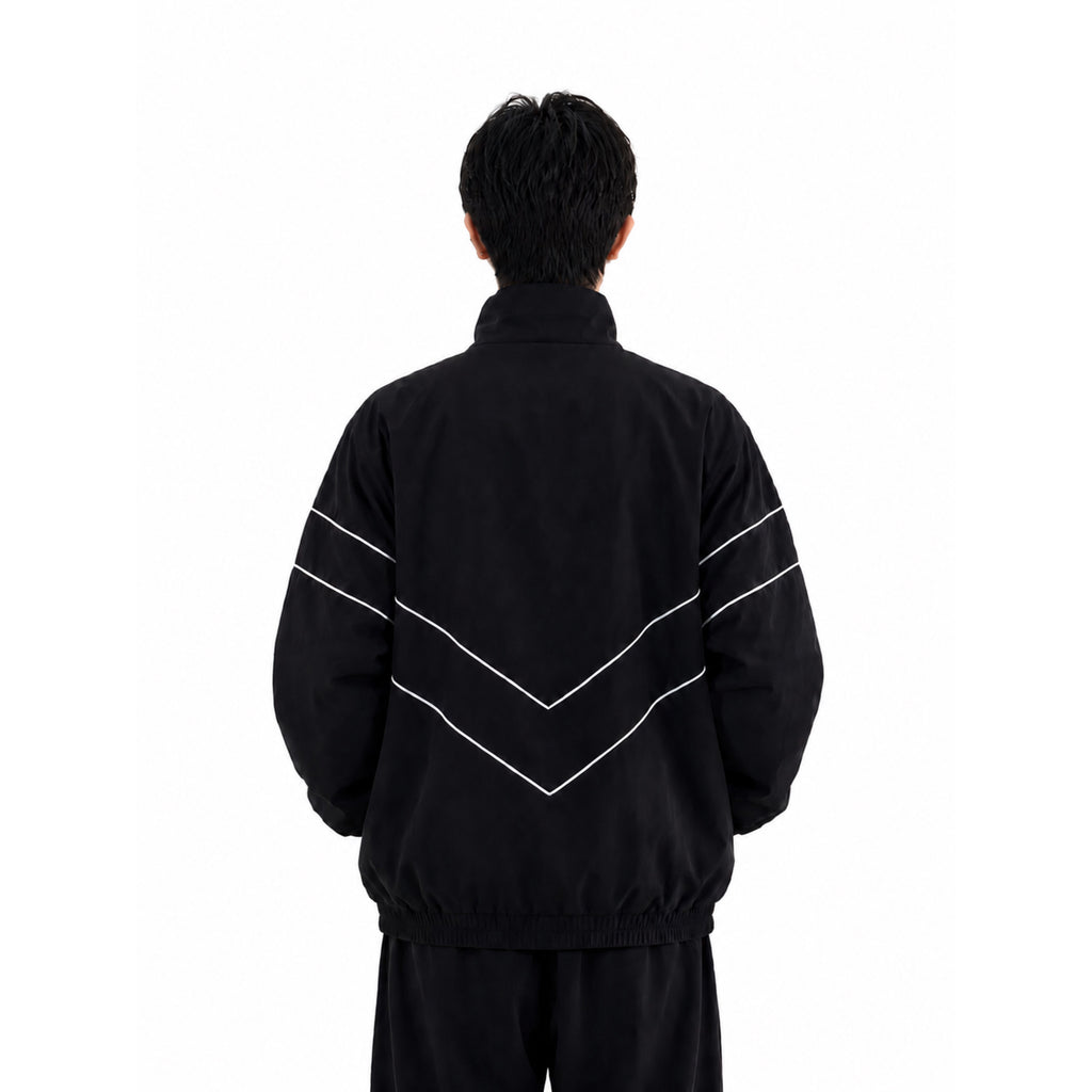 Reflective Stripe Windbreaker Jacket – Y2K Streetwear