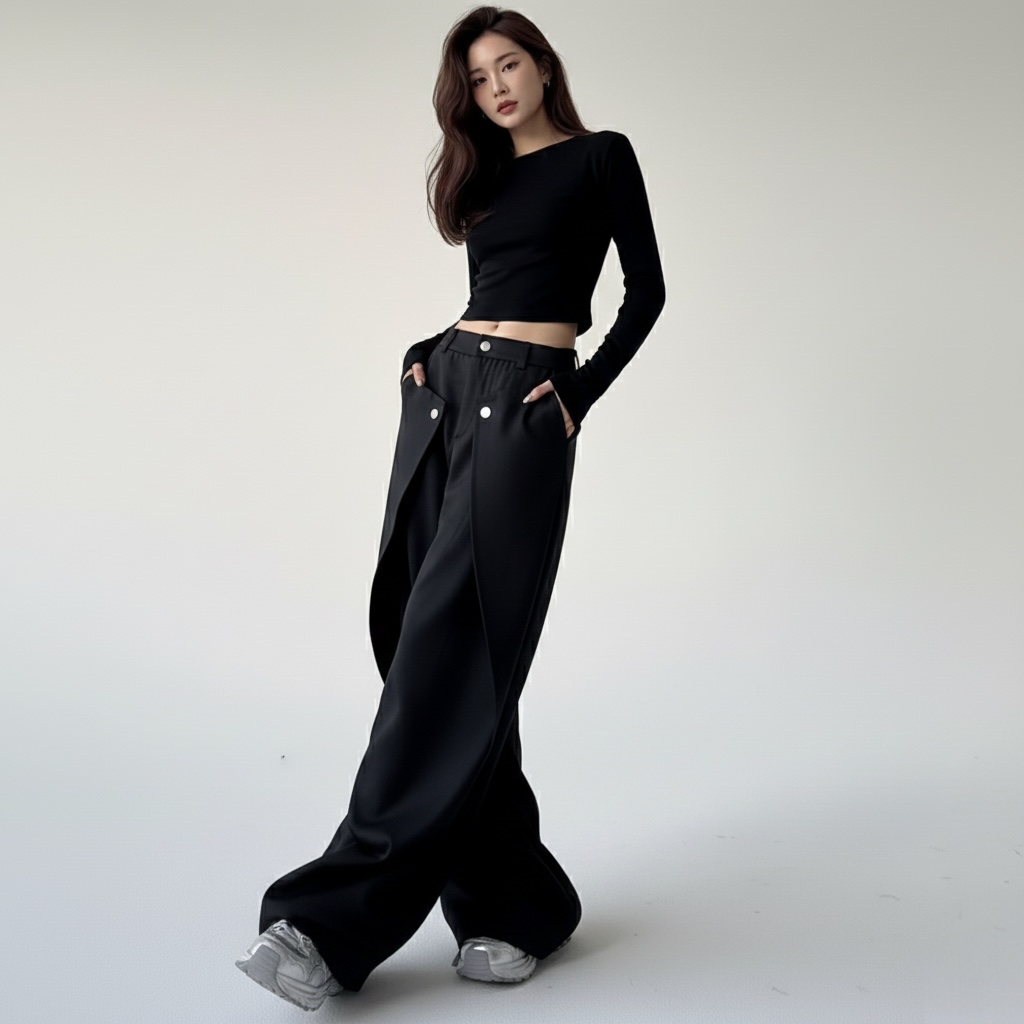 Streetwear Grunge Wide-Leg Trousers