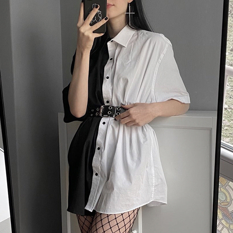 Gothic Style Loose High-Waisted Mini Dress 2020