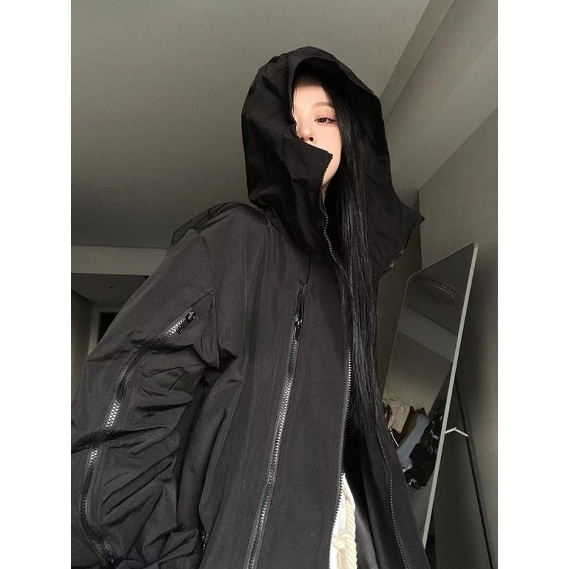 Deeptown Harajuku Women's Waterproof Y2K Windbreaker