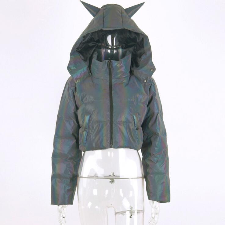 Reflective Jacket, Warm Coat, Women's Cotton Padded Jacket