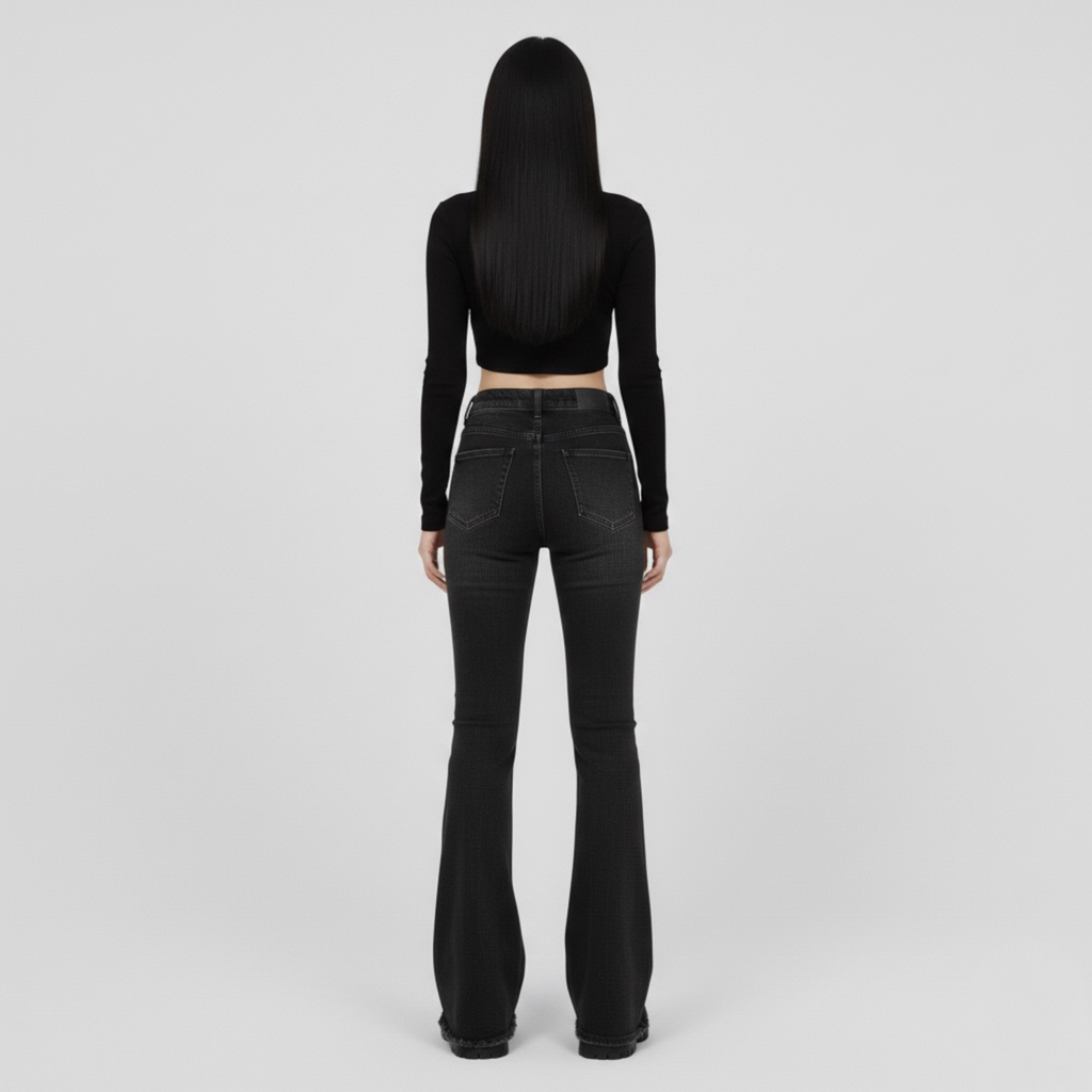 Vintage Slim Micro-Flare Jeans for Women