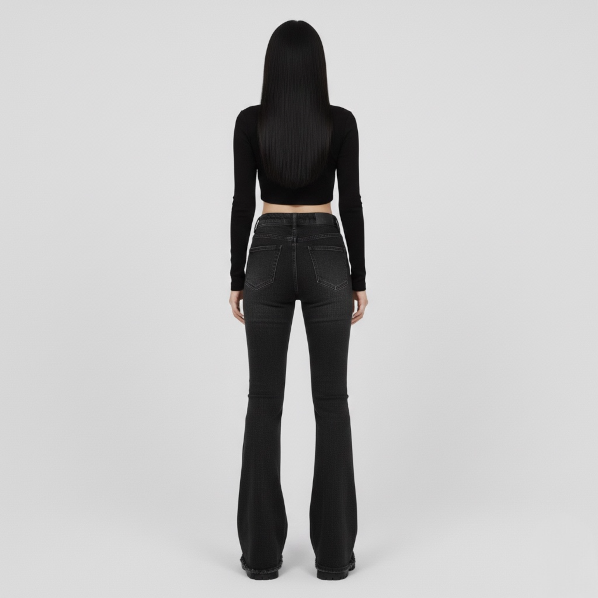 Vintage Slim Micro-Flare Jeans for Women