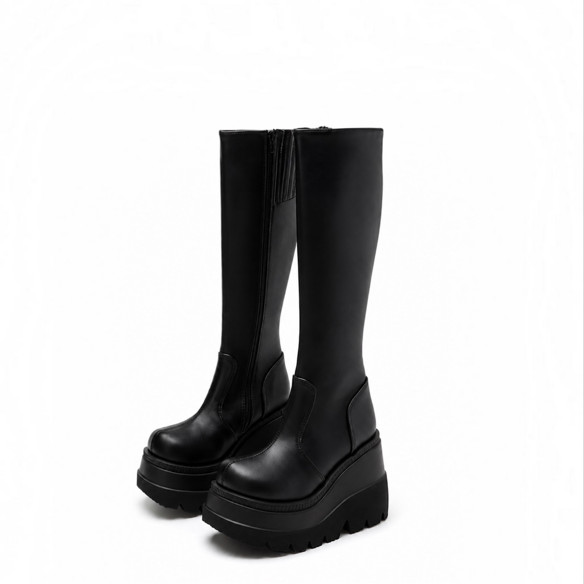 Midnight Rebel Platform Boots