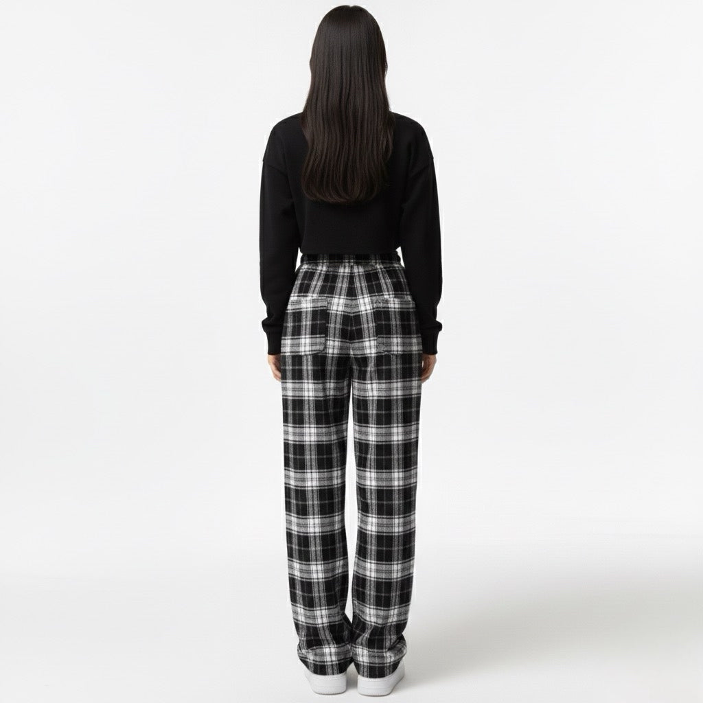 Oversized Plaid Sweatpants