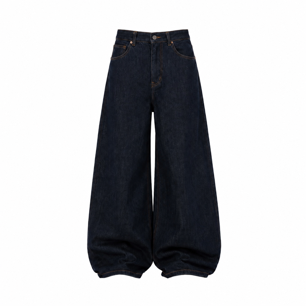 Vintage Wide-Leg Denim Jeans