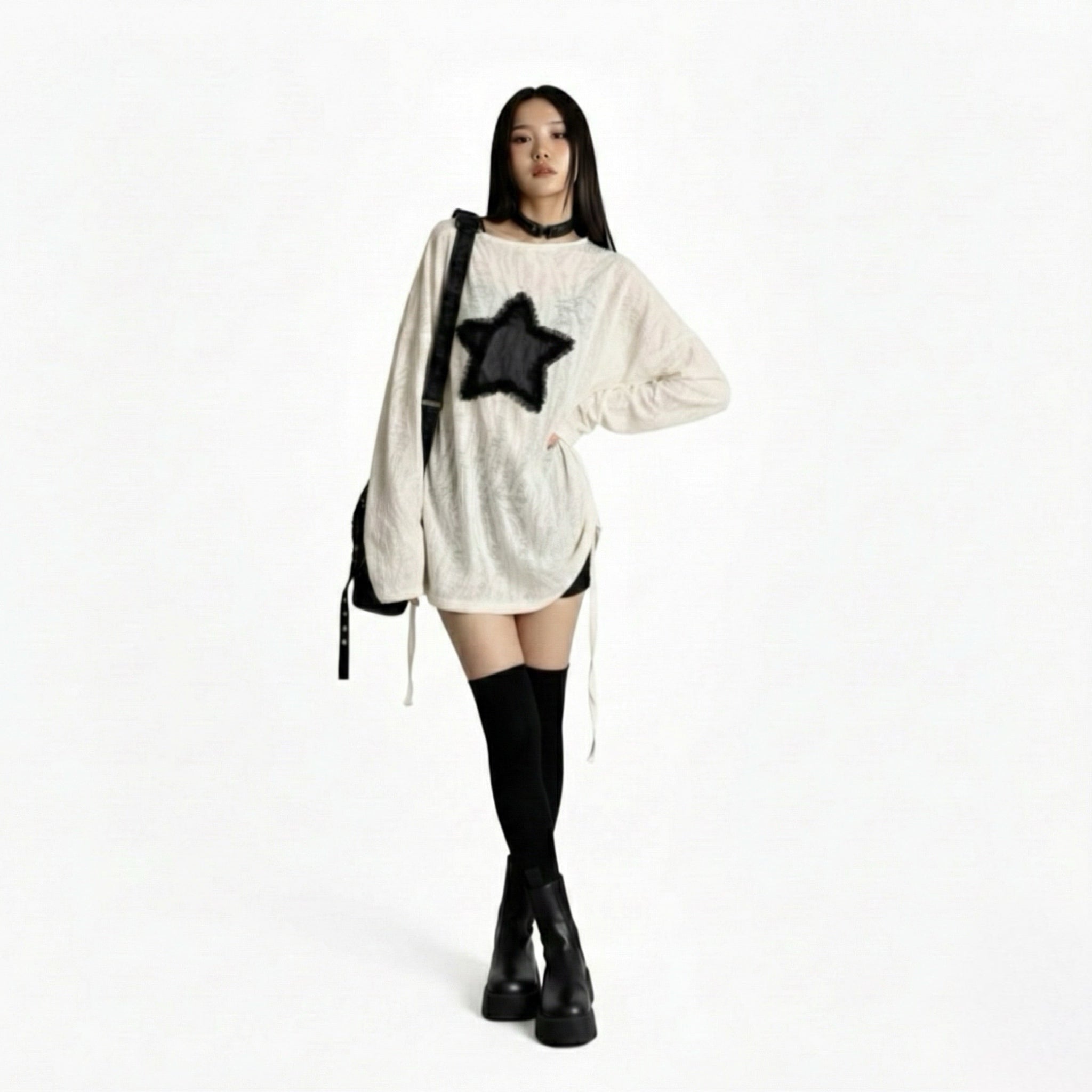 Y2K Star Streetwear Top