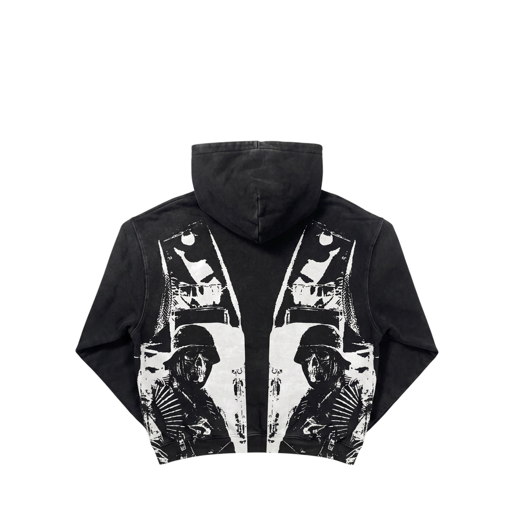 Vintage American Print Hoodie – Men’s Casual Loose-Fit Pullover
