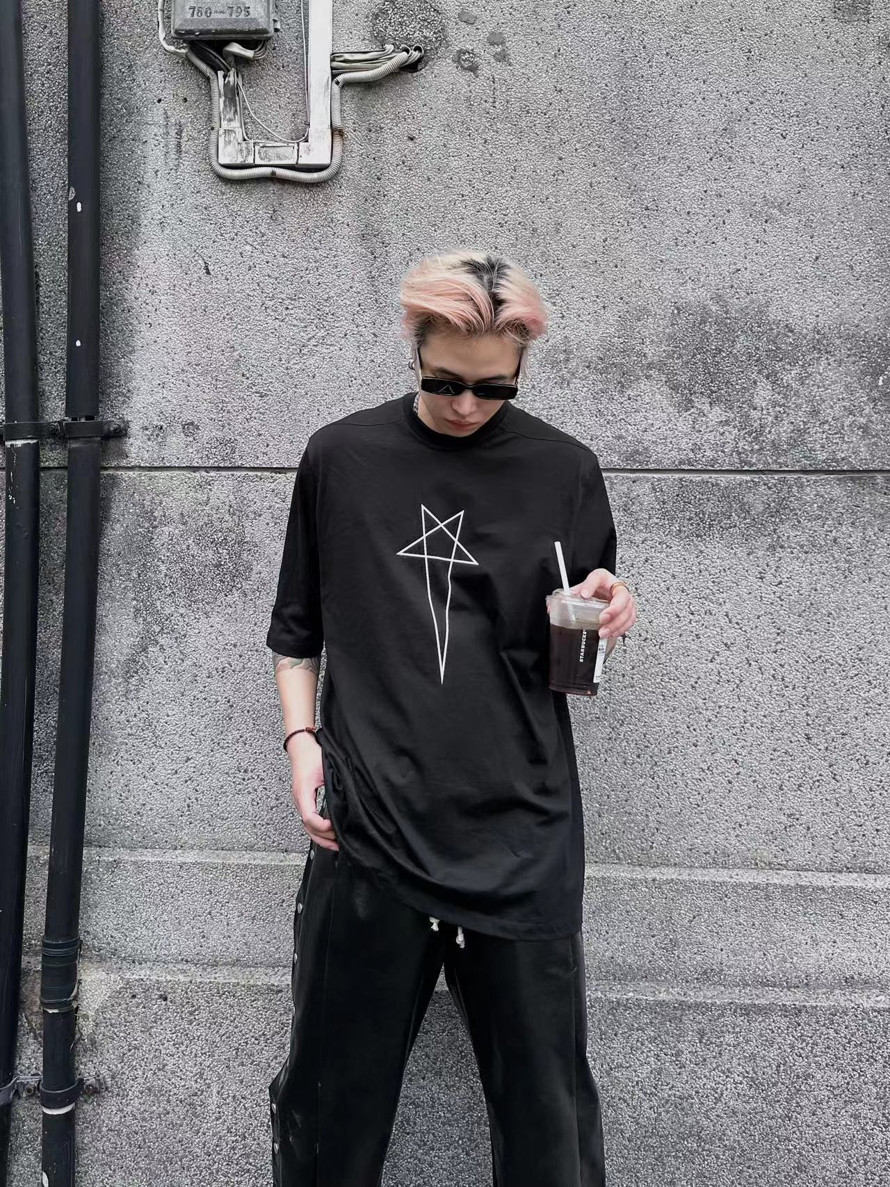 Men's Oversized Gothic Cotton T-Shirt - Summer Streetwear