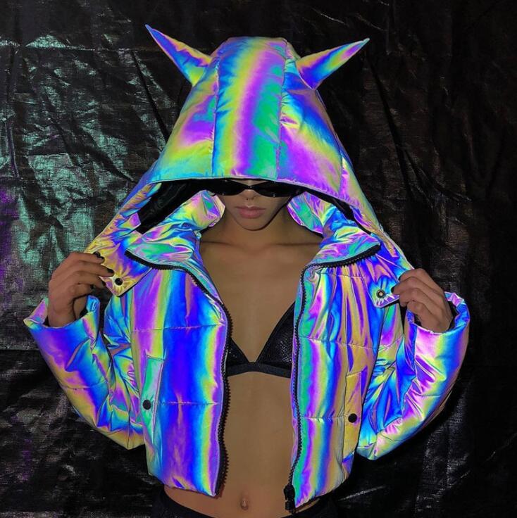 Reflective Jacket, Warm Coat, Women's Cotton Padded Jacket