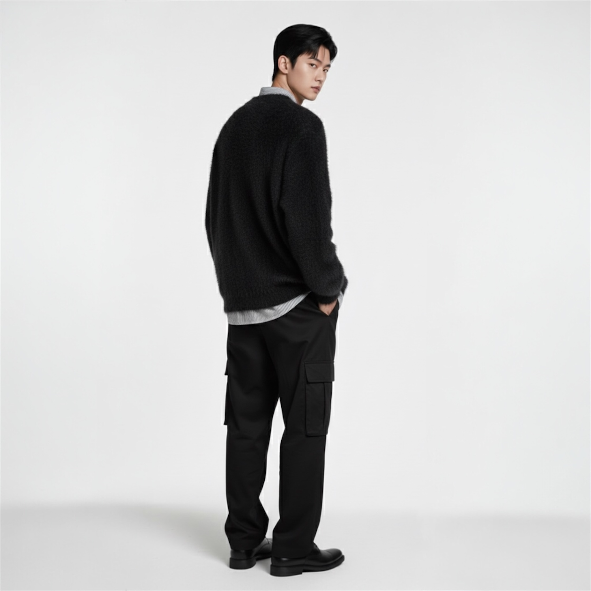 Korean Y2K Fluffy Knit Sweater