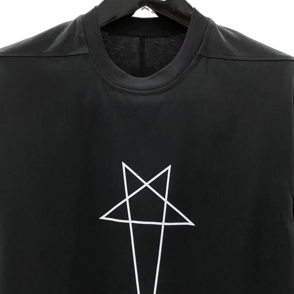 Men's Oversized Gothic Cotton T-Shirt - Summer Streetwear
