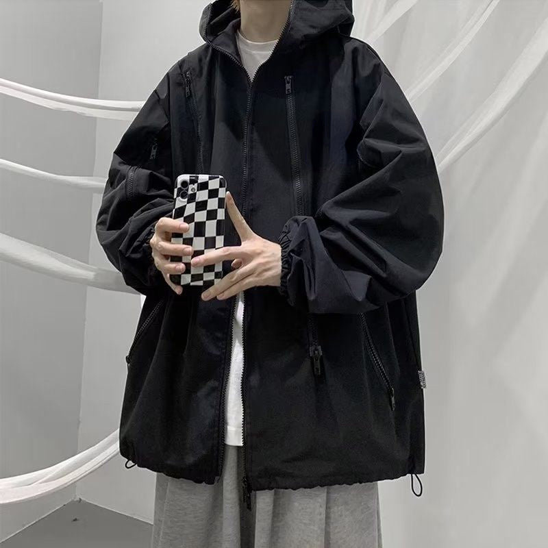 Deeptown Harajuku Women's Waterproof Y2K Windbreaker