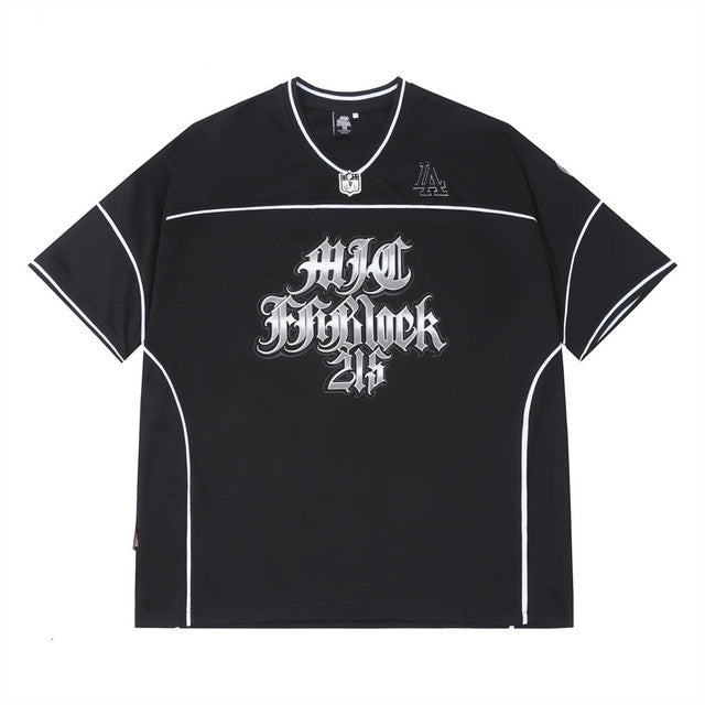 Unisex Summer Hip Hop Sports Set with Gothic Tees