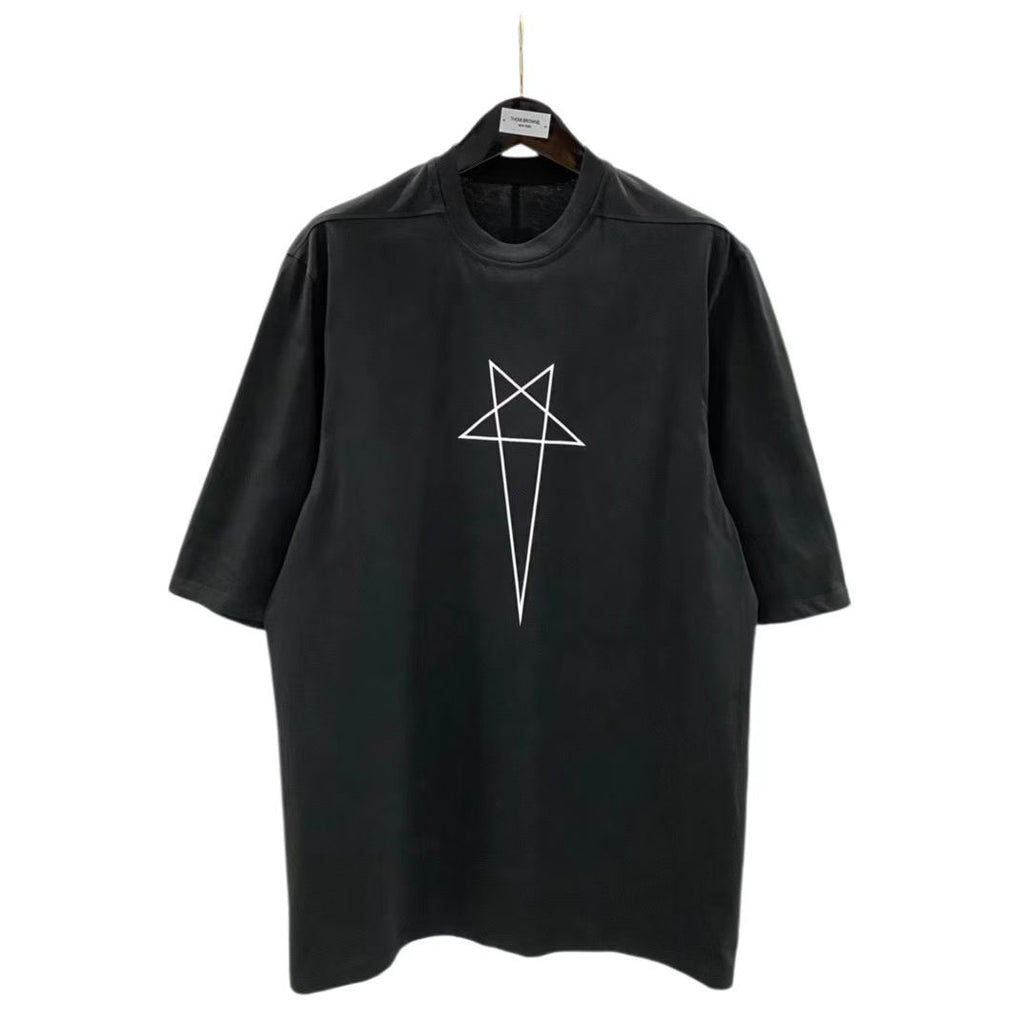 Men's Oversized Gothic Cotton T-Shirt - Summer Streetwear
