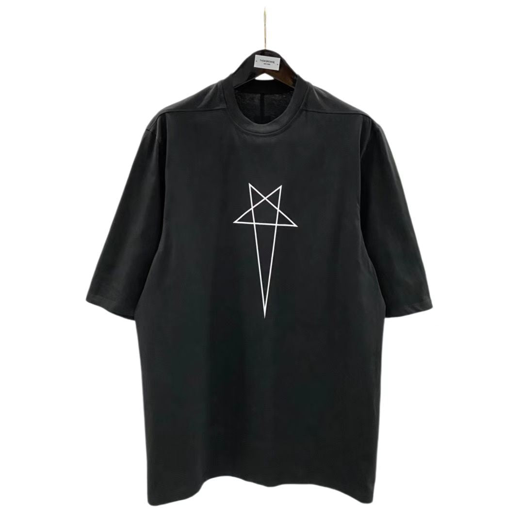Men's Oversized Gothic Cotton T-Shirt - Summer Streetwear