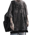 Women Y2K Alt Emo Goth Skeleton Rose Dark Academia Cool Tops Grunge Men Punk Harajuku Unisex Korean T Shirt Blouse (GreySSmall)