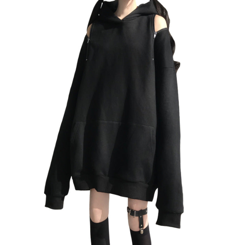 2024 Autumn Gothic Women's Oversized Hoodie with Pockets