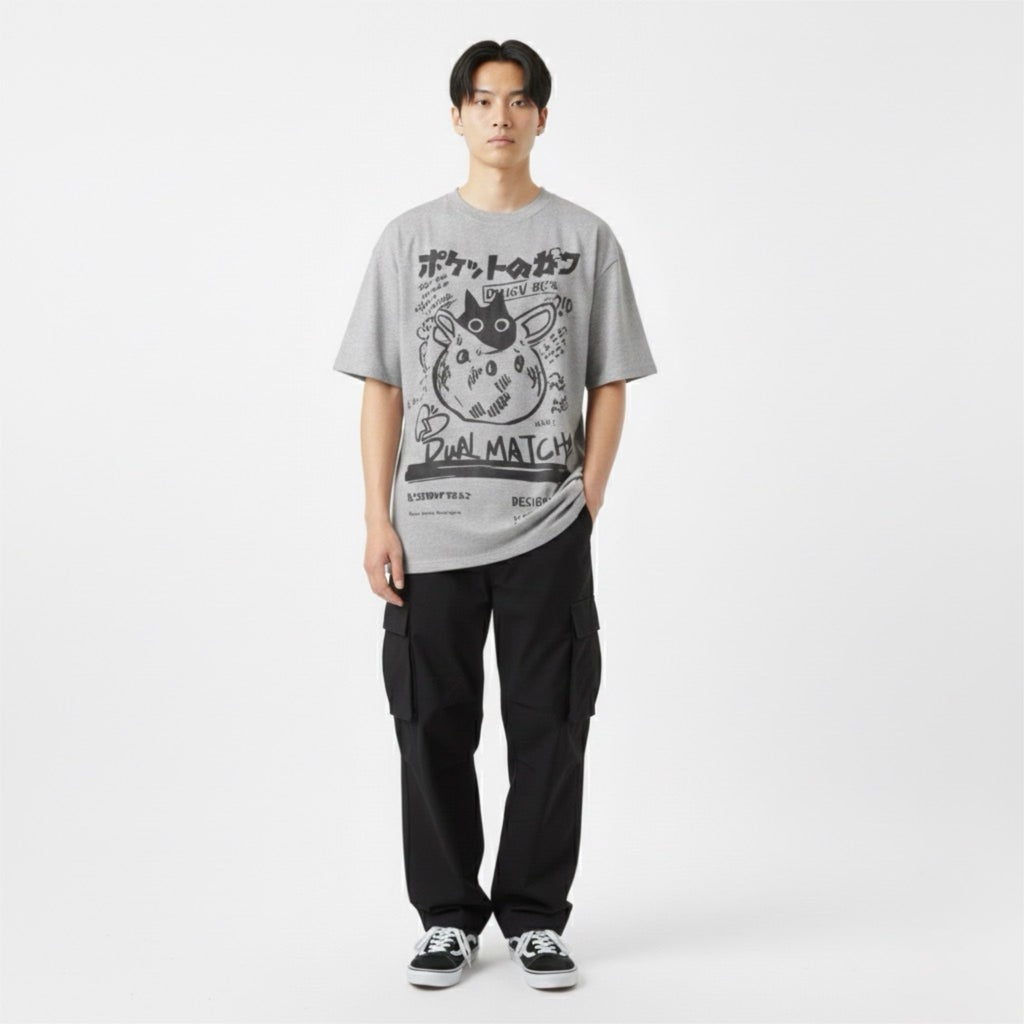 Harajuku Cartoon Cat T-Shirt