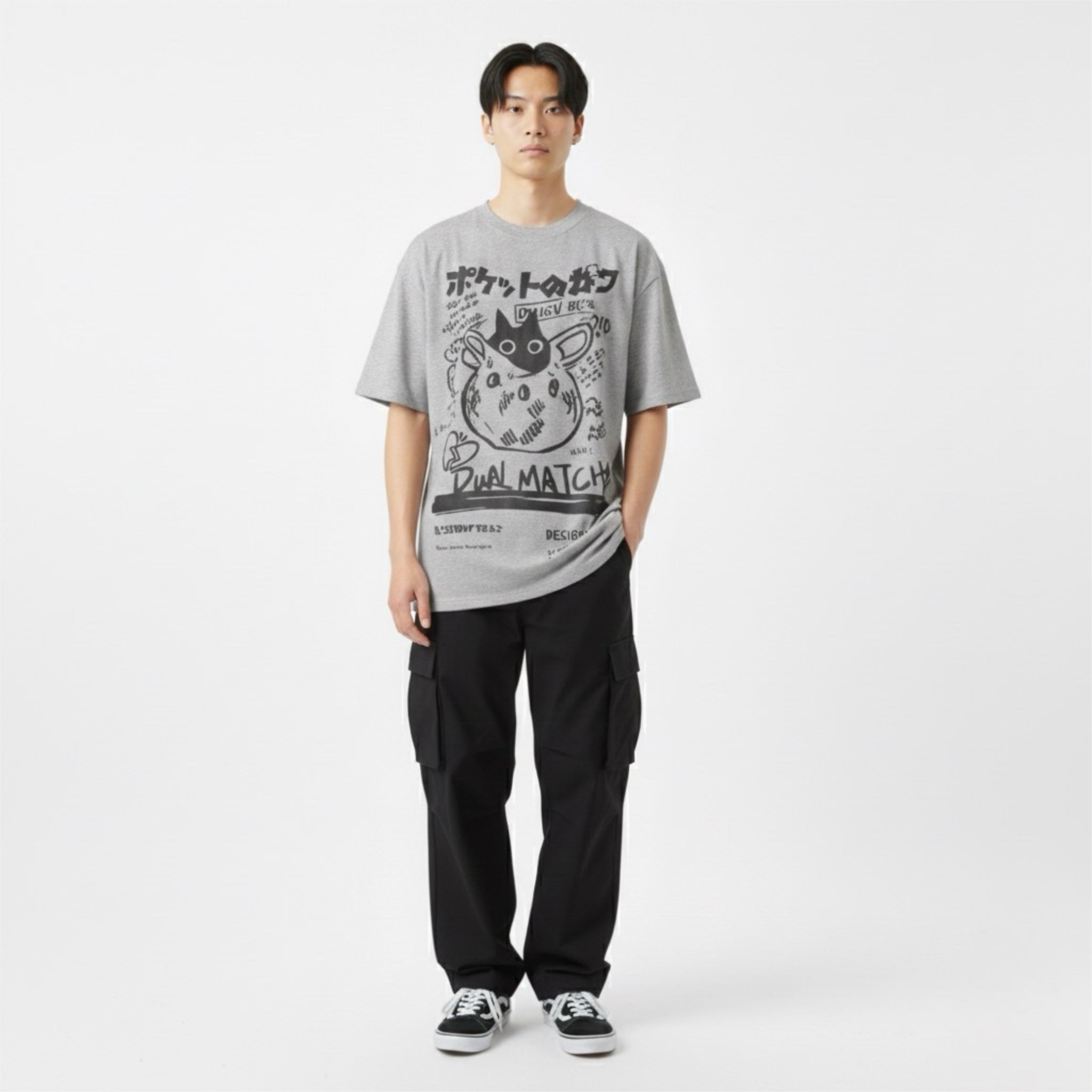 Harajuku Cartoon Cat T-Shirt