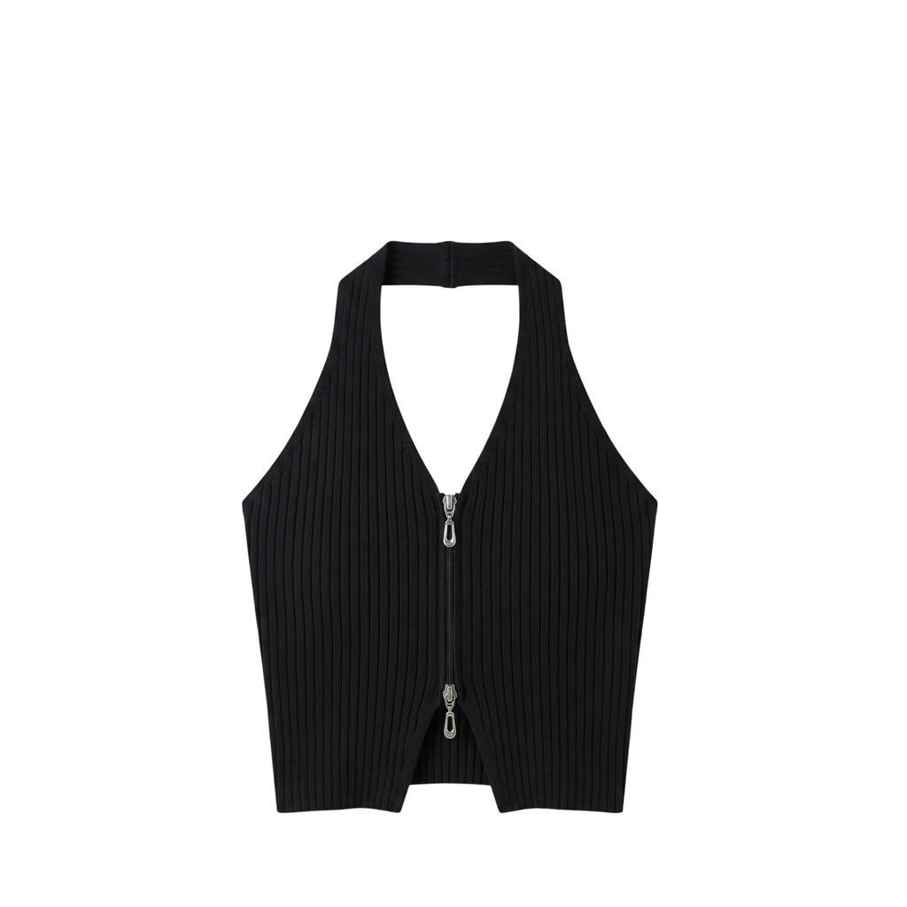 Summer Y2K Women's Backless Knitted Tank Top