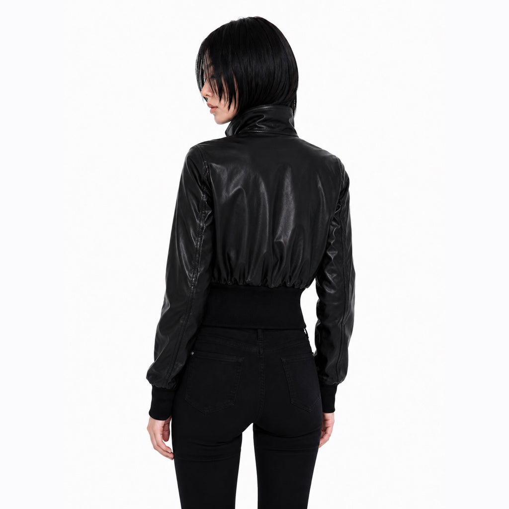 Vintage Gothic PU Leather Jacket – Alt Grunge Streetwear Zip Coat