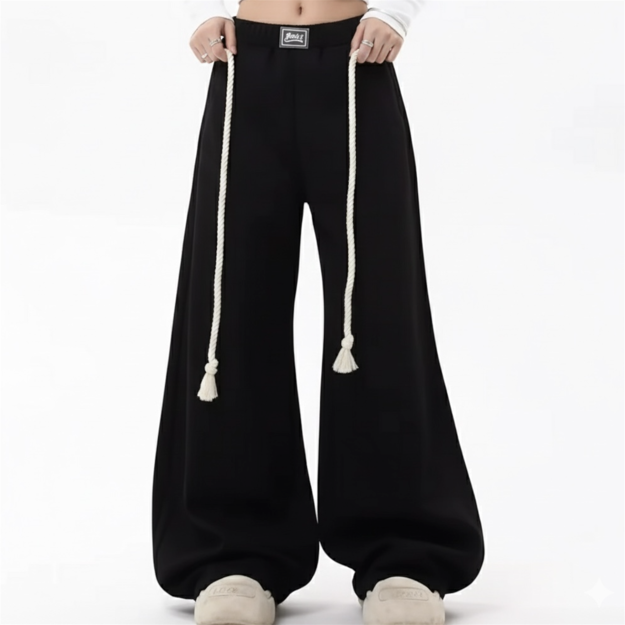 Retro High-Waist Banana Pants