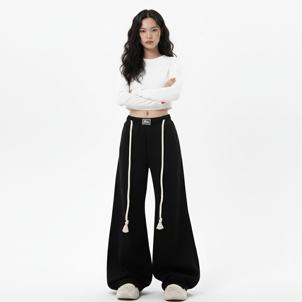 Retro High-Waist Banana Pants