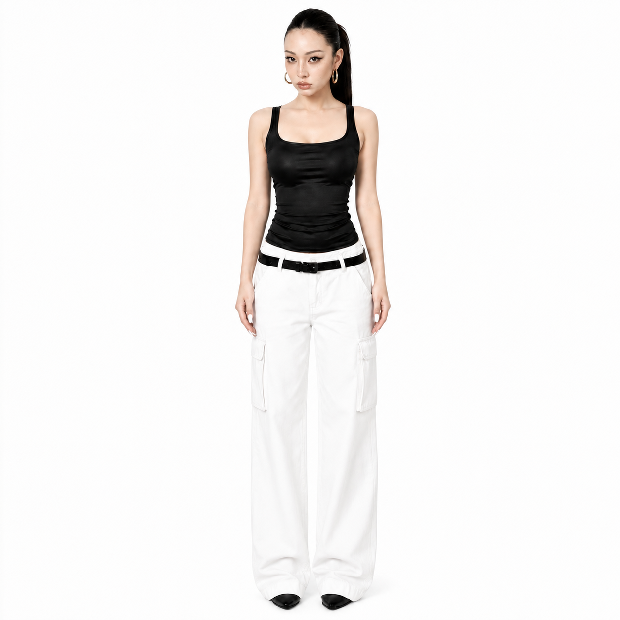 Baddie Basic Tank – Snatched Fit Square Neck Top