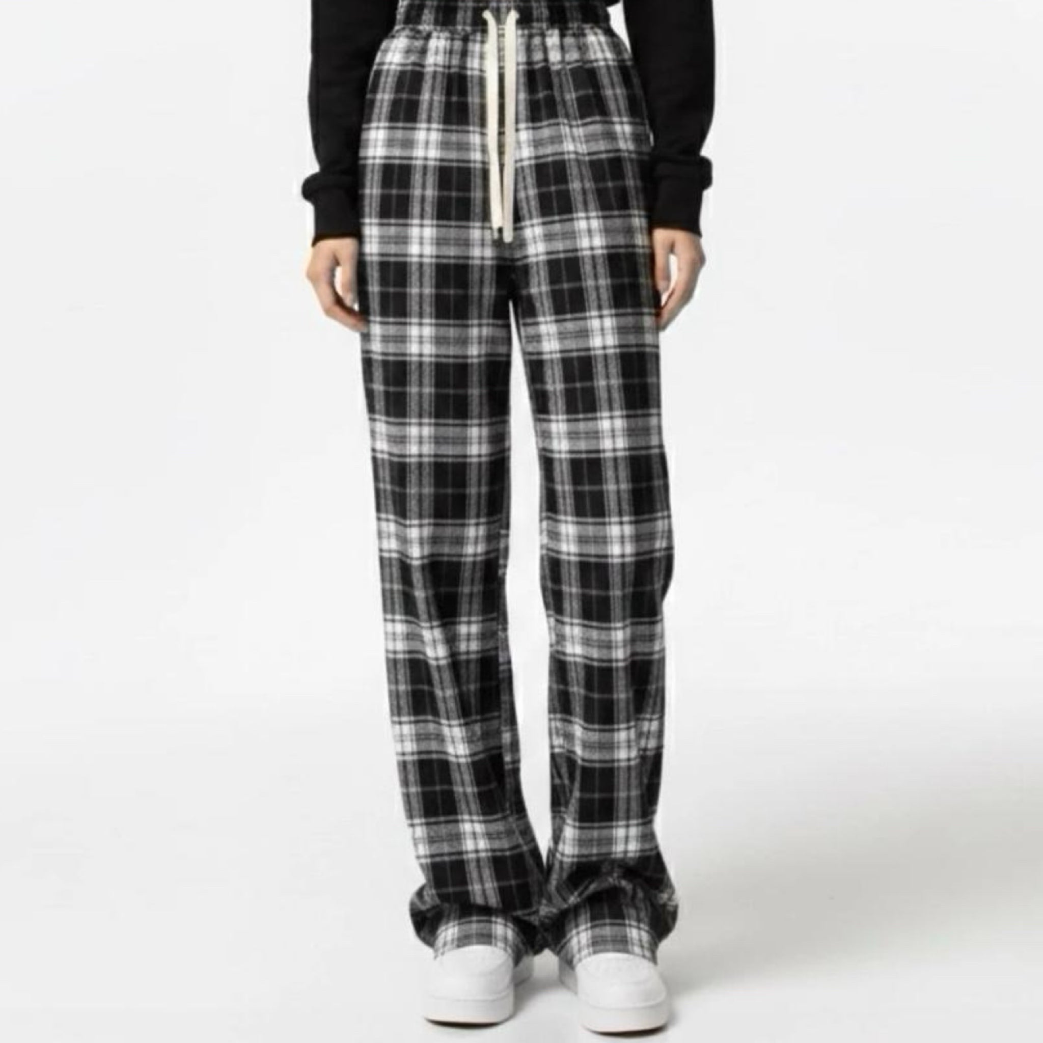 Oversized Plaid Sweatpants