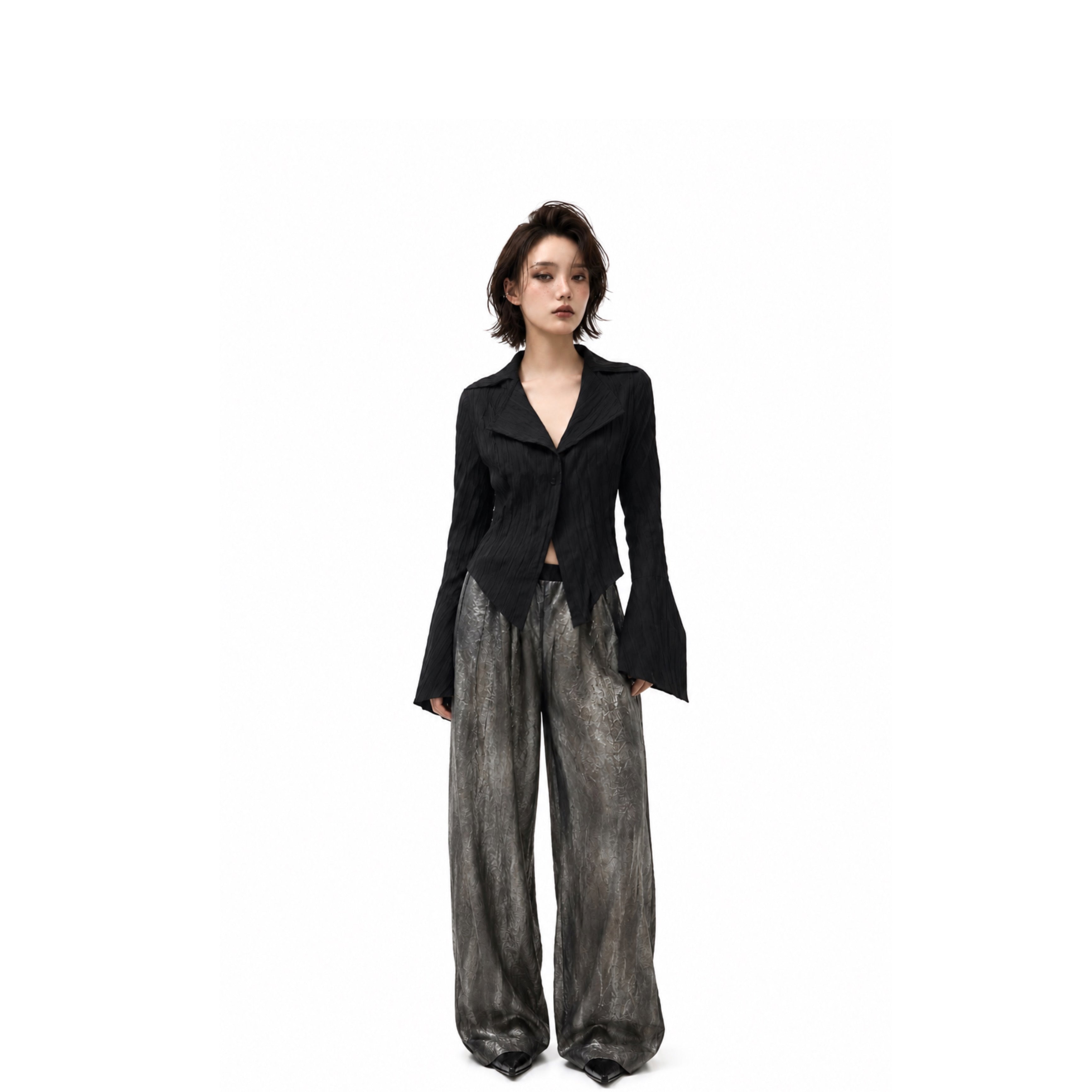 Darkwear Asymmetry Shirt – Minimal Gothic Fit