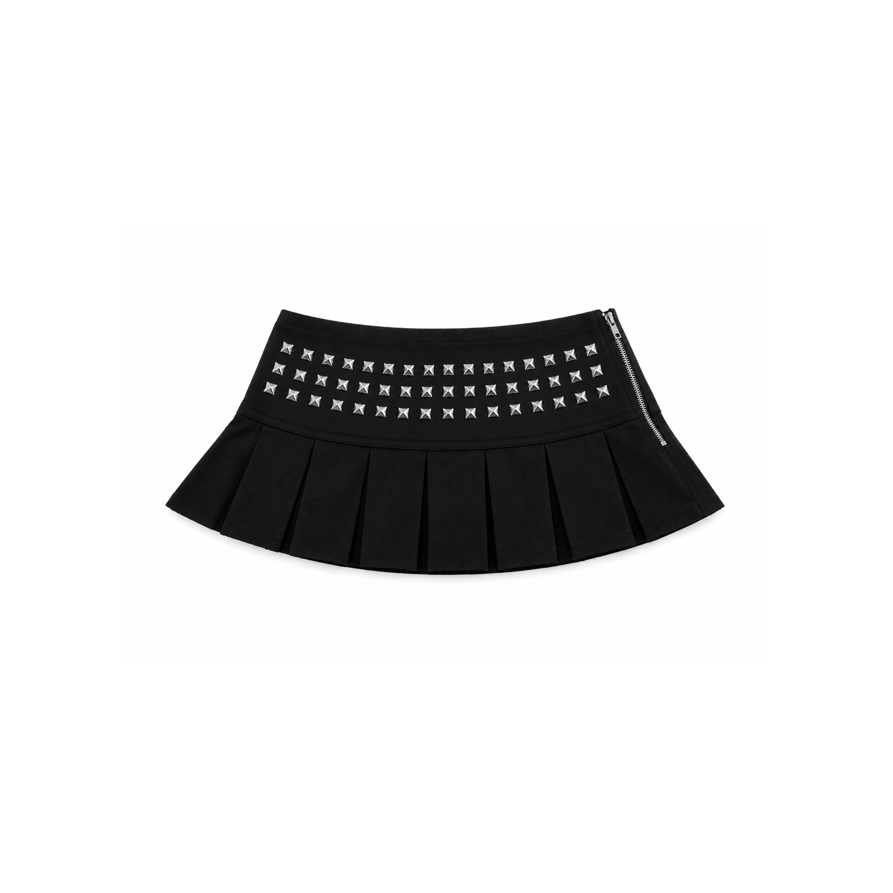 Goth Doll Studded Pleated Skirt