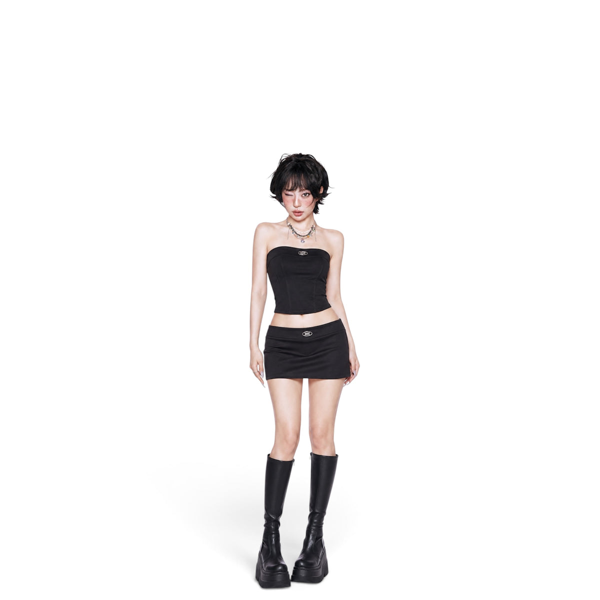 Midnight Rebel Platform Boots