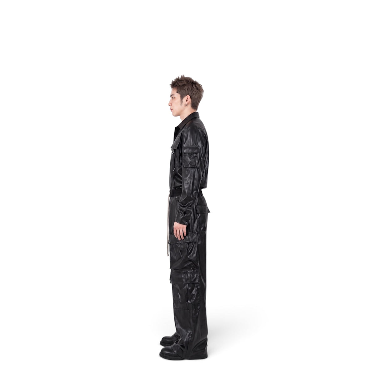 ShadowFlex Leather Cargo Pants