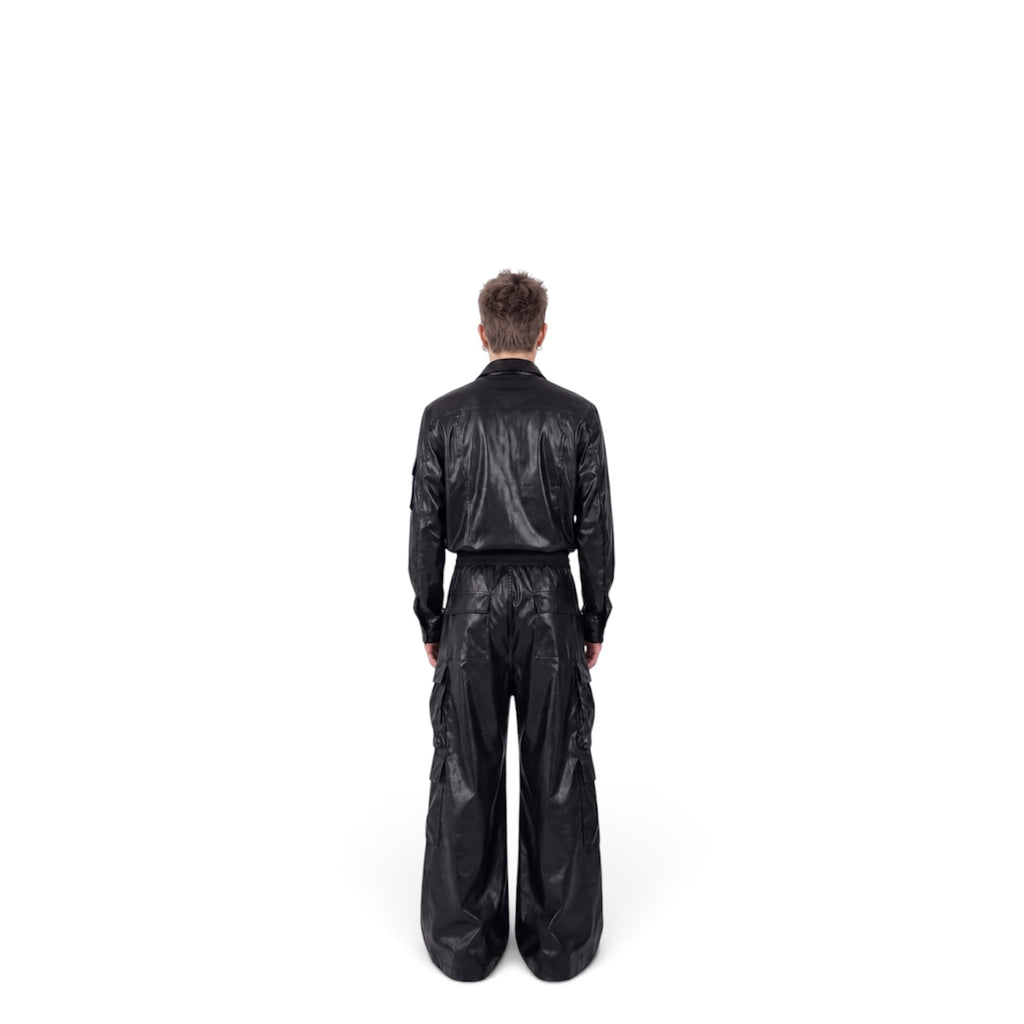 ShadowFlex Leather Cargo Pants