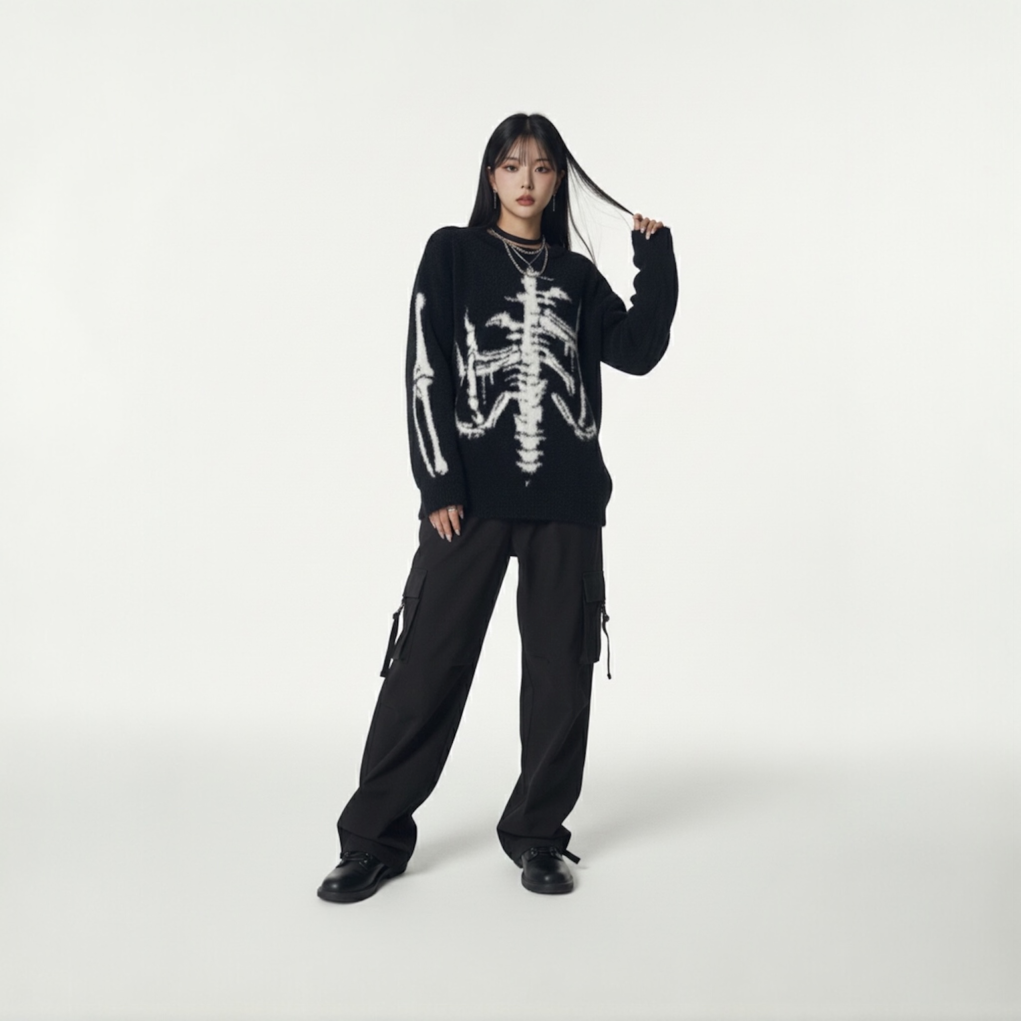 Dark Punk Y2K Knit Sweater