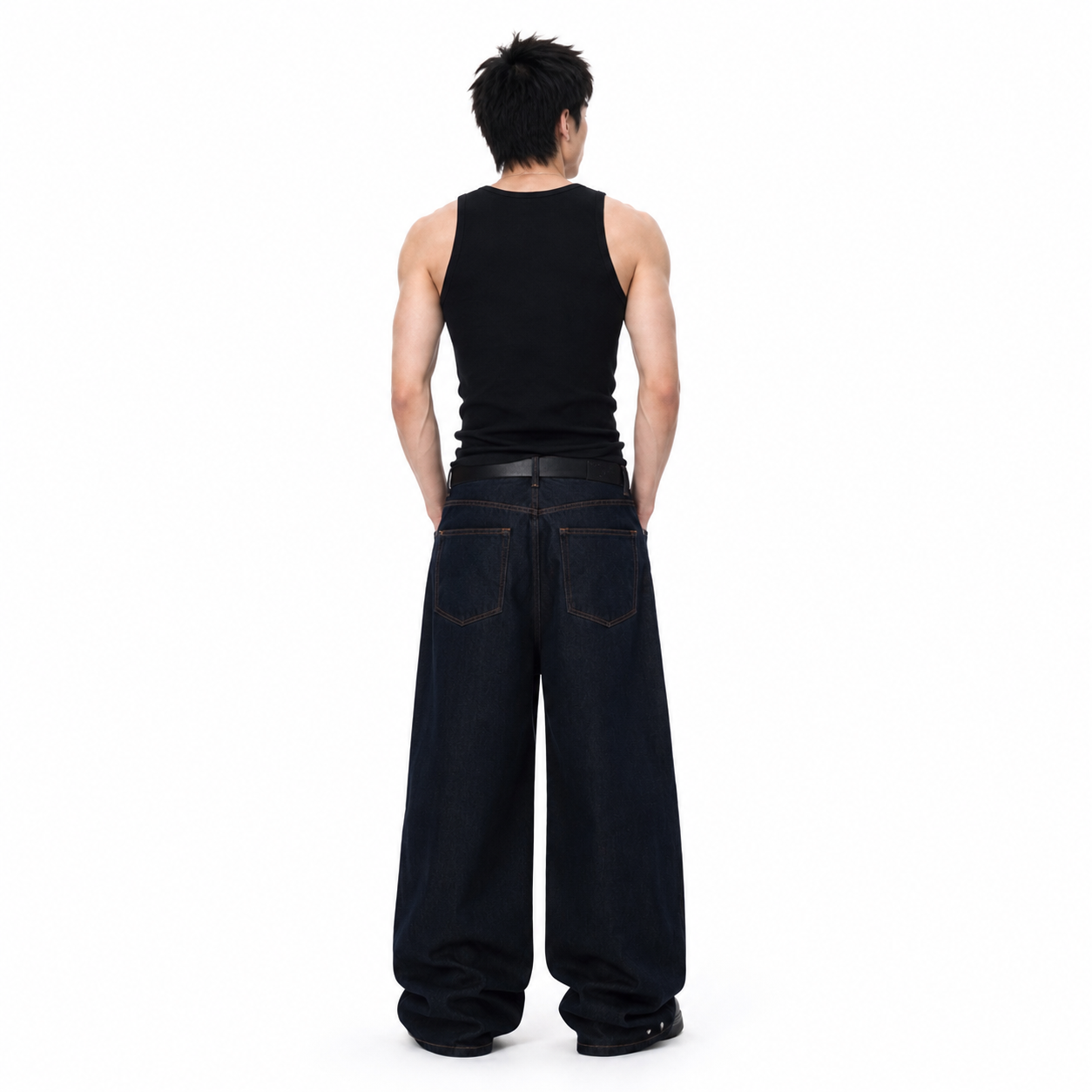 Vintage Wide-Leg Denim Jeans
