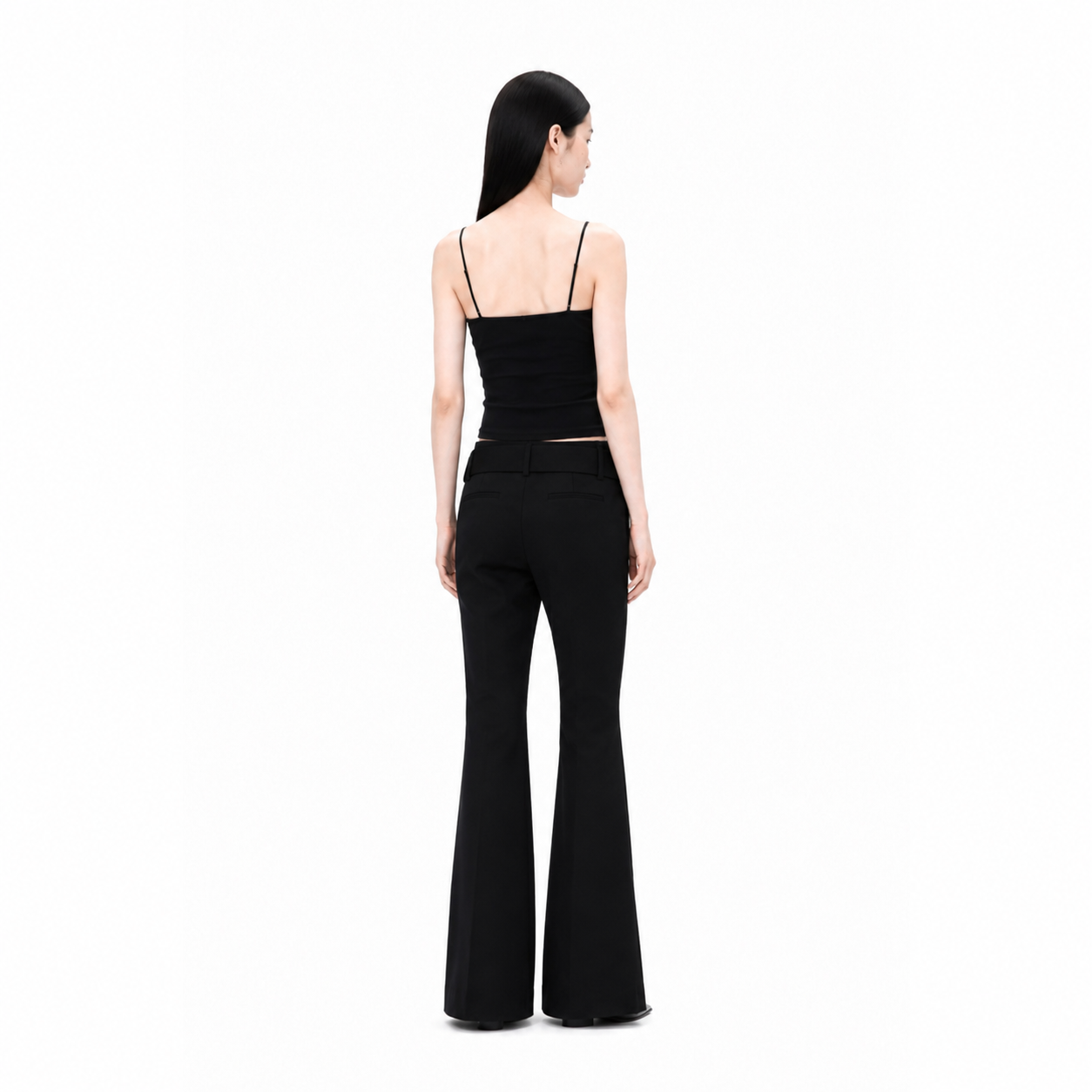 Y2K Black Flare Pants – Women’s Retro Emo Low Rise Aesthetic