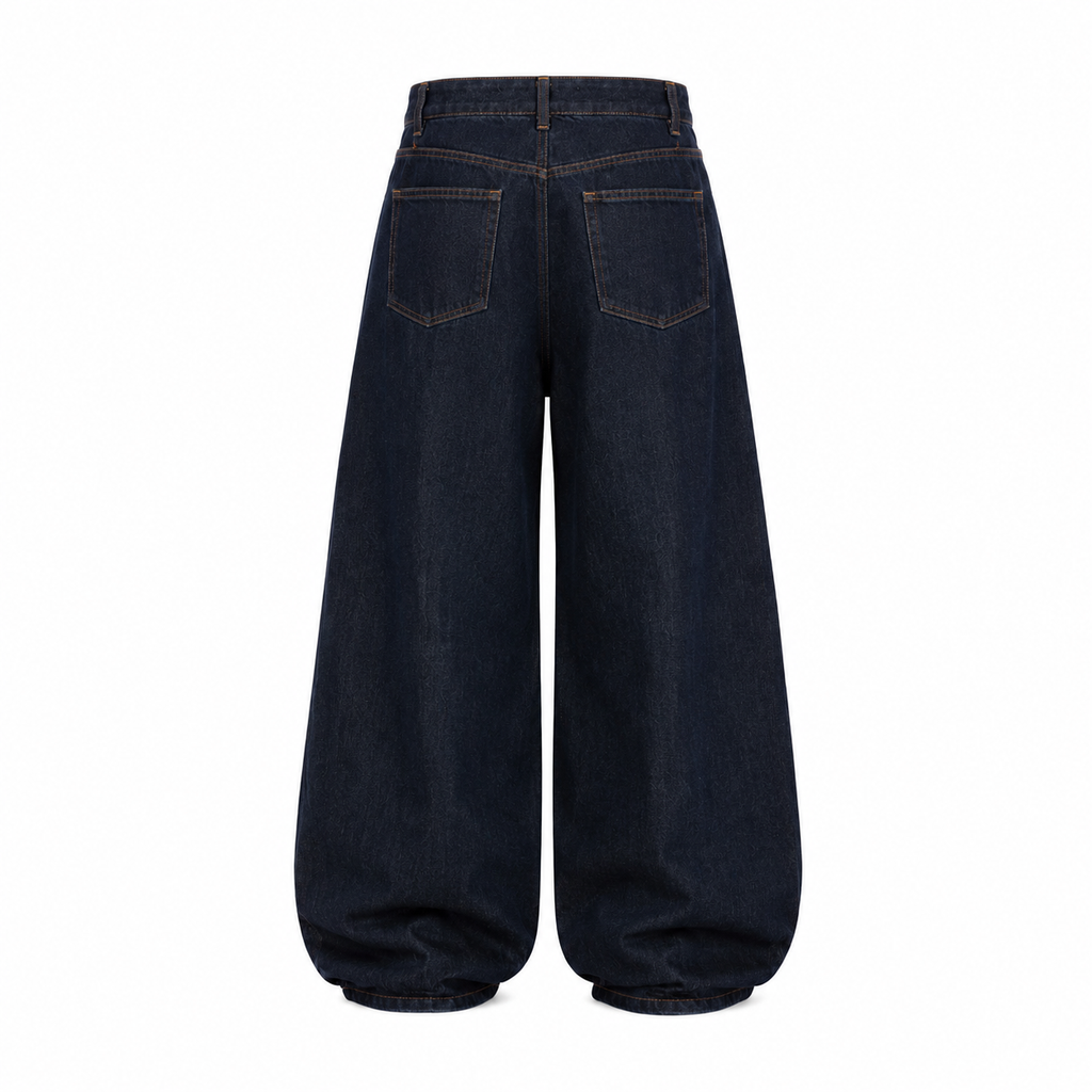 Vintage Wide-Leg Denim Jeans