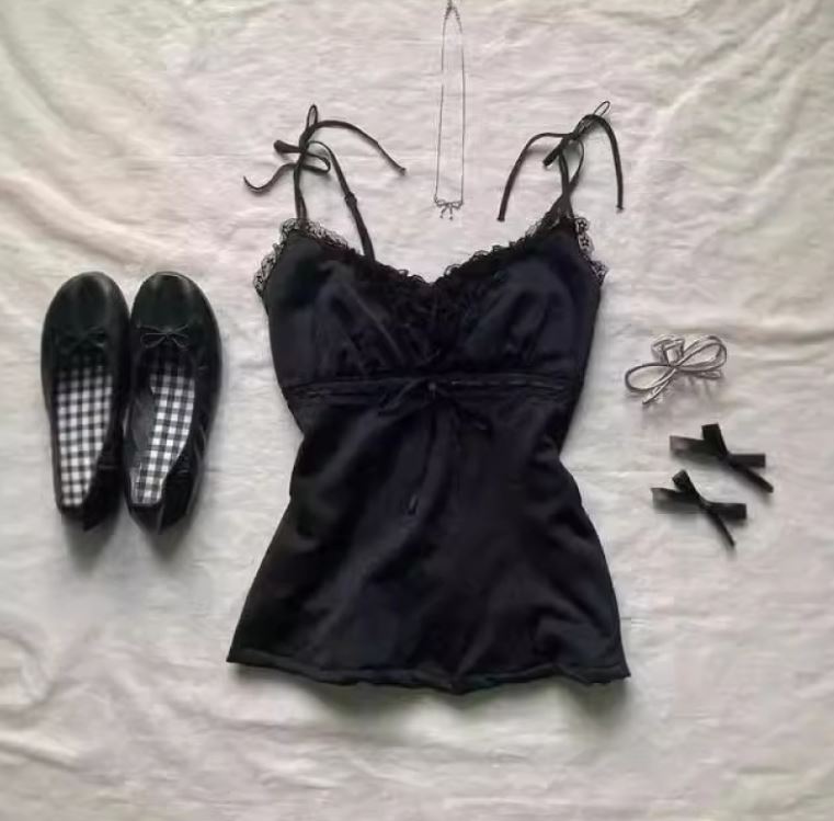 Cute Fashion Bow Waist Trimming Fashion Gothic Vintage Skirt