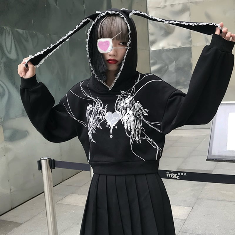 Gothic Sailor Moon Hooded Sweatshirt for Leisure