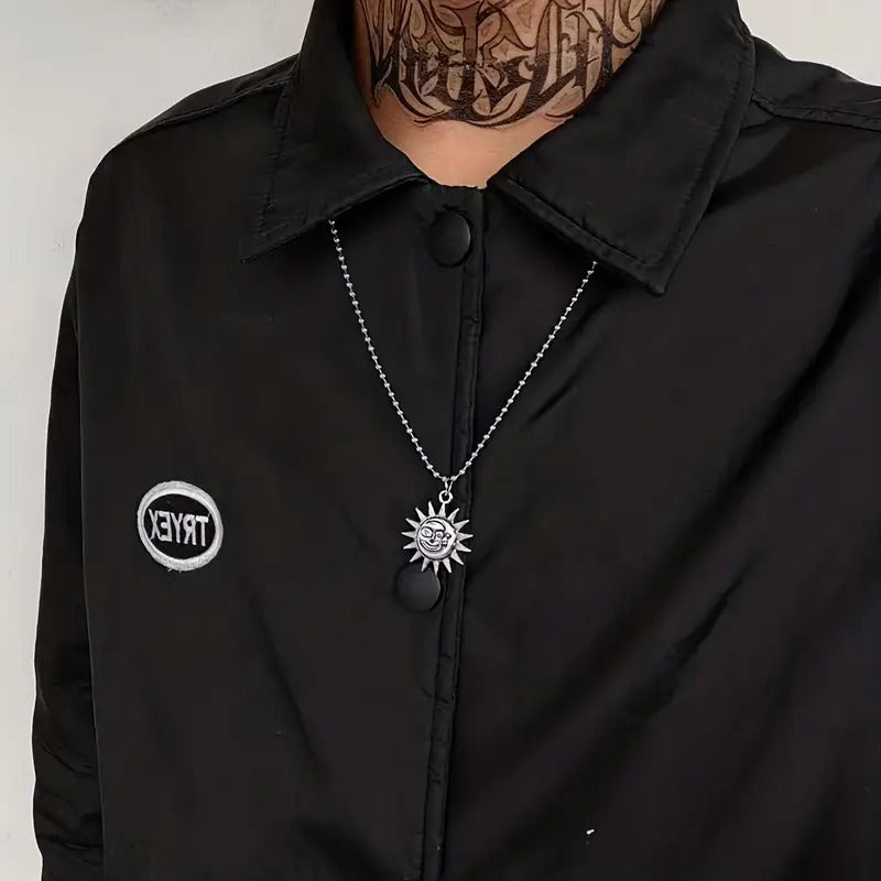 Men's Personalized Casual Necklaces with Sun Smiley