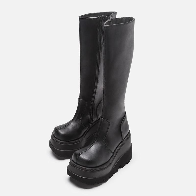Gothic Biker Platform Boots for Stylish Looks