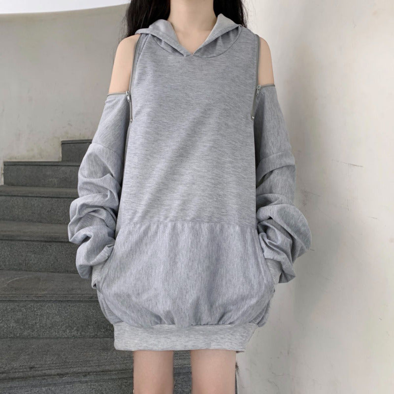 2024 Autumn Gothic Women's Oversized Hoodie with Pockets