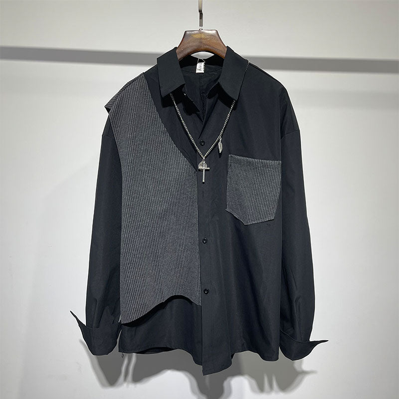 Owen Seak Men's Casual Gothic Oversized Long Sleeve Shirt