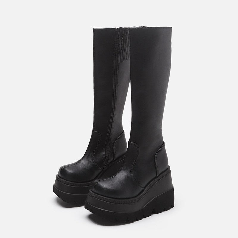 Gothic Biker Platform Boots for Stylish Looks